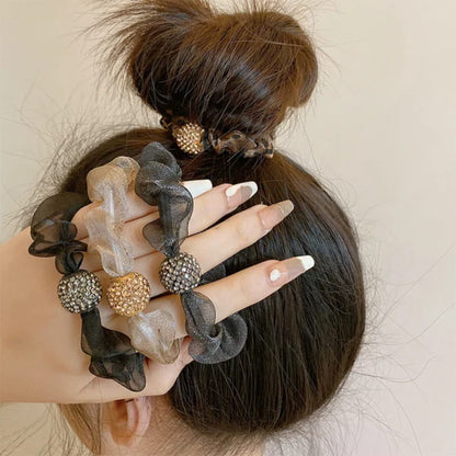 🔥Buy 1 get 2 free🔥 Elegant Rhinestone Mesh Hair Ties