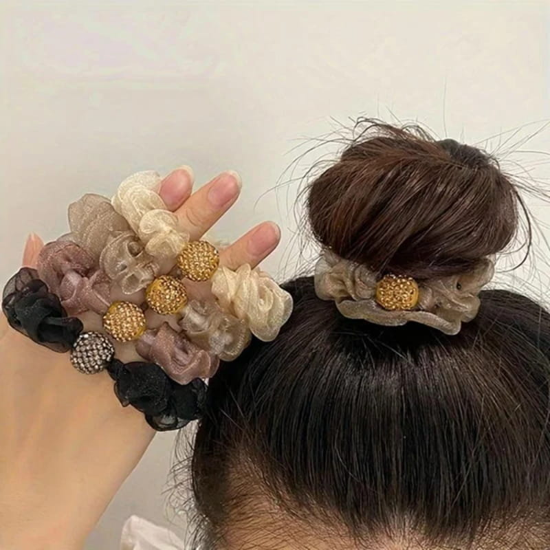 🔥Buy 1 get 2 free🔥 Elegant Rhinestone Mesh Hair Ties