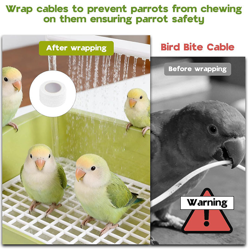 🐦 USB automatic recirculating bird bath, dual-row shower design, splash-proof and easy to clean 🚿💧