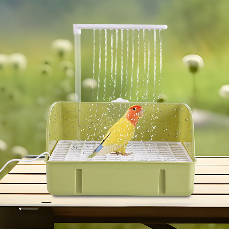 🐦 USB automatic recirculating bird bath, dual-row shower design, splash-proof and easy to clean 🚿💧
