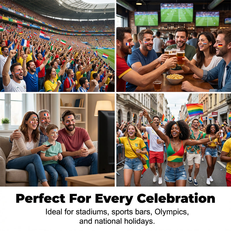 🏆World Cup 2026 Deals⚽🔥World Cup Flag Temporary Tattoos for Sports Fans🥳