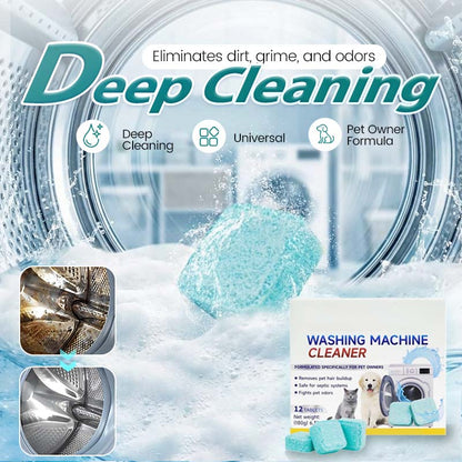 🏆 Last Day Special Price £9.99 ! 🔥Buy 2 Get 1 Free🎁Washing Machine Cleaner – 12 tablets, deep cleans inner tank & pet hair. Removes odours. No mess, just drop & run. 🧼✨