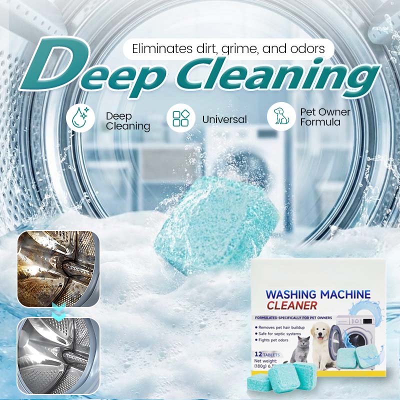⏳LAST DAY SPECIAL PRICE: ONLY ￡9.99!!🏆SOPAMI 🇬🇧 Eco-Friendly Washing Machine Cleaner 12 Tablets Deep Cleans Inner Tank & Repels Odors for Clean & Fresh Washers🌸