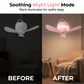 🥳2026 HOT SALE🥳💞50K+ SOLD!🏕️💤 50% OFF! Rechargeable Hanging Fan with LED Light – Silent breeze, soft night glow. Hooks anywhere, 1.5m cord. Sleep cool under canvas! 🌙✨