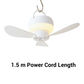 🥳2026 HOT SALE🥳💞50K+ SOLD!🏕️💤 50% OFF! Rechargeable Hanging Fan with LED Light – Silent breeze, soft night glow. Hooks anywhere, 1.5m cord. Sleep cool under canvas! 🌙✨