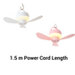 🥳2026 HOT SALE🥳💞50K+ SOLD!🏕️💤 50% OFF! Rechargeable Hanging Fan with LED Light – Silent breeze, soft night glow. Hooks anywhere, 1.5m cord. Sleep cool under canvas! 🌙✨