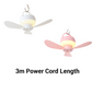 🥳2026 HOT SALE🥳💞50K+ SOLD!🏕️💤 50% OFF! Rechargeable Hanging Fan with LED Light – Silent breeze, soft night glow. Hooks anywhere, 1.5m cord. Sleep cool under canvas! 🌙✨