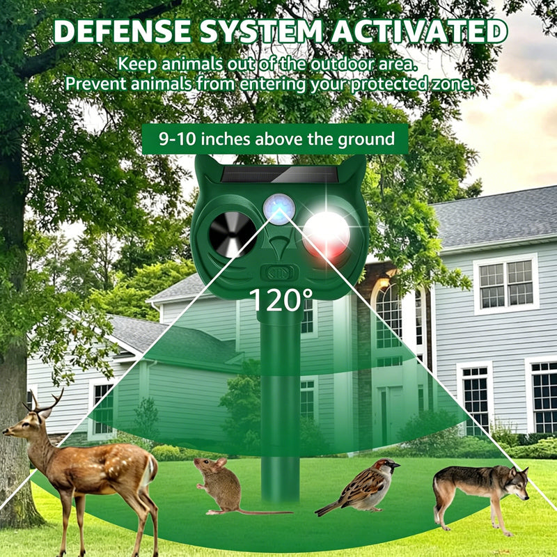 Solar Powered Ultrasonic Animal Repeller
