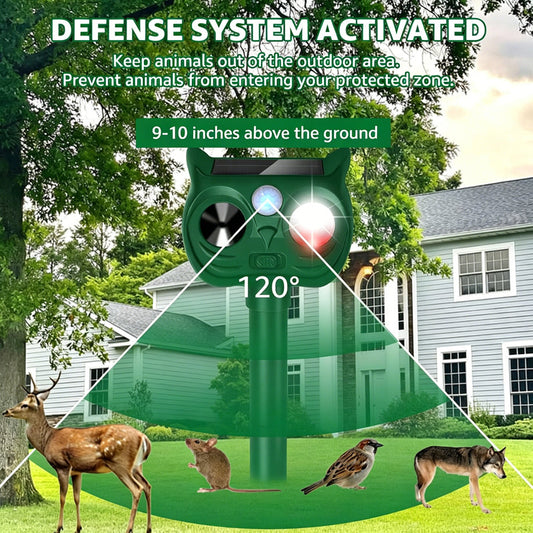 Solar Powered Ultrasonic Animal Repeller