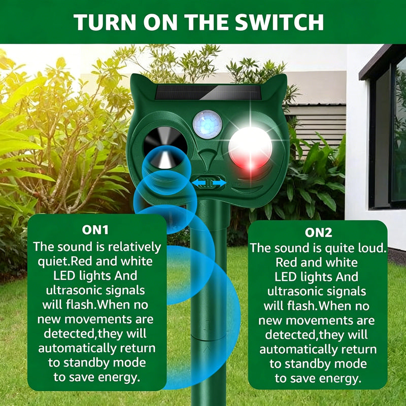 Solar Powered Ultrasonic Animal Repeller
