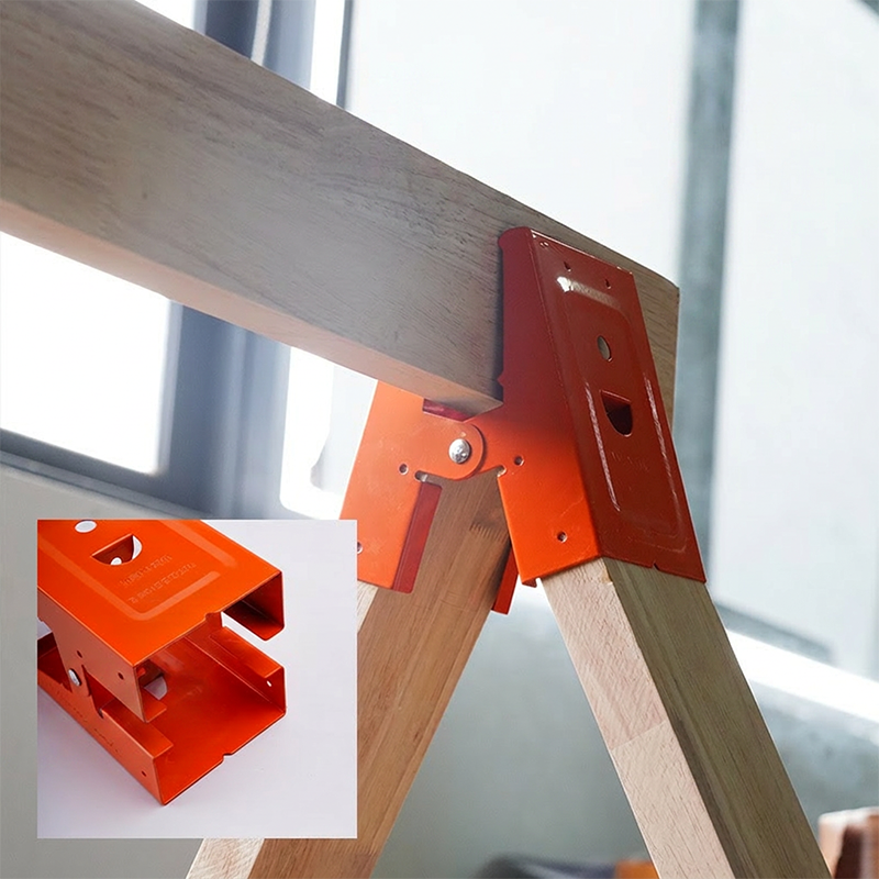 🛠️ 50% OFF NOW! 🔩 Heavy-Duty Sawhorse Bracket with Down Clamp – Galvanized steel, foldable & secure locking – perfect for job sites, workshops or DIY projects 🛠️