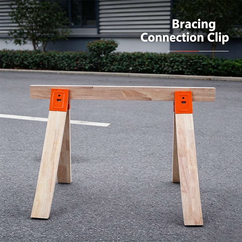 🛠️ 50% OFF NOW! 🔩 Heavy-Duty Sawhorse Bracket with Down Clamp – Galvanized steel, foldable & secure locking – perfect for job sites, workshops or DIY projects 🛠️