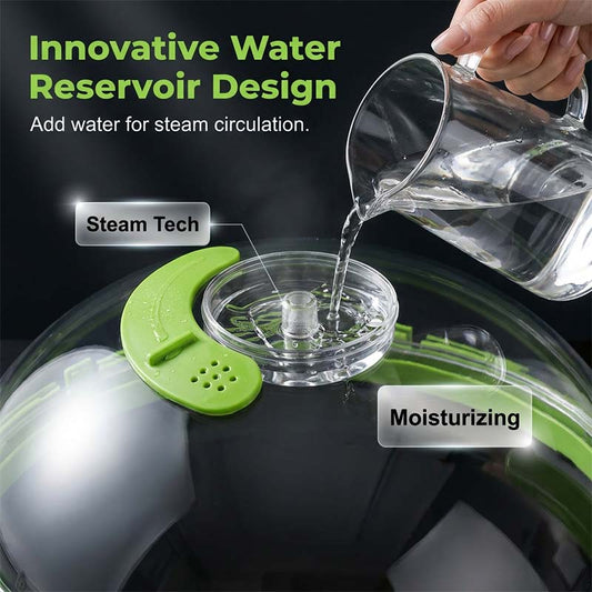 🥳2026 BESTSELLER🥾 Microwave Splatter Cover – Built-In Water Reservoir, Steam Circulation – Ergonomic Safe Grip – Fits Most Microwaves – Easy Rinse Clean! 🛡️💨