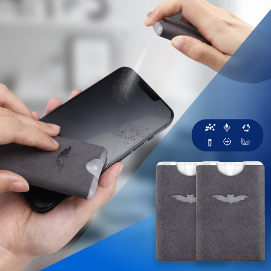 📢📢Buy 1 Get 1 Free !! ⏰2-in-1 Screen Cleaner & Microfiber Cloth: Spray & Wipe, No Residue, Portable