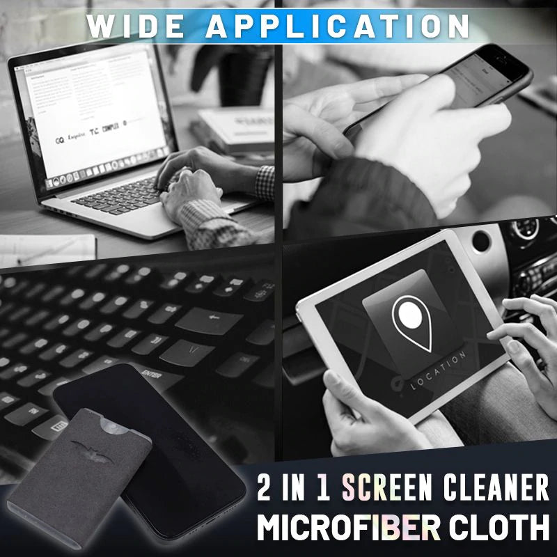 📢📢Buy 1 Get 1 Free !! ⏰2-in-1 Screen Cleaner & Microfiber Cloth: Spray & Wipe, No Residue, Portable