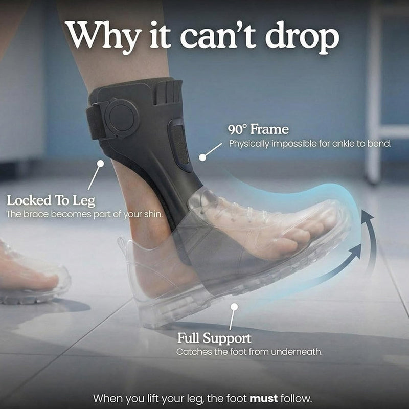 Regain Mobility! Adjustable Foot Drop Brace with Inflatable Liner – Daily Support ✨