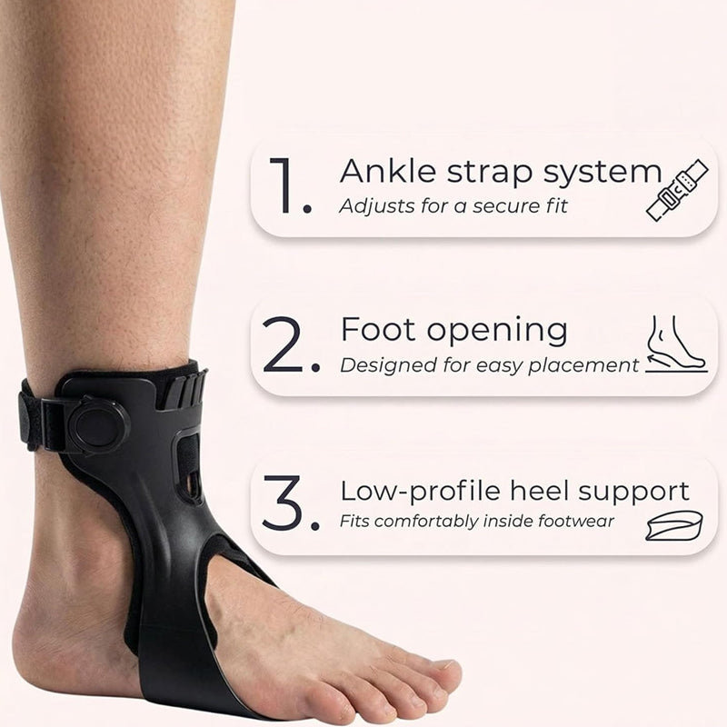 Regain Mobility! Adjustable Foot Drop Brace with Inflatable Liner – Daily Support ✨