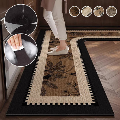 🌸 Spring sale! Floral kitchen mat – absorbs water instantly, stays put. Say goodbye to wet footprints. 🚿