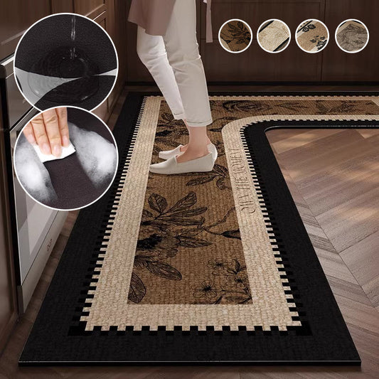 🌸 Spring sale! Floral kitchen mat – absorbs water instantly, stays put. Say goodbye to wet footprints. 🚿