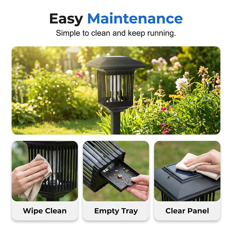🦟 50% OFF! Solar bug zapper – dual light (purple + white), auto day/night, 3 styles. 50K+ sold! ☀️🔋