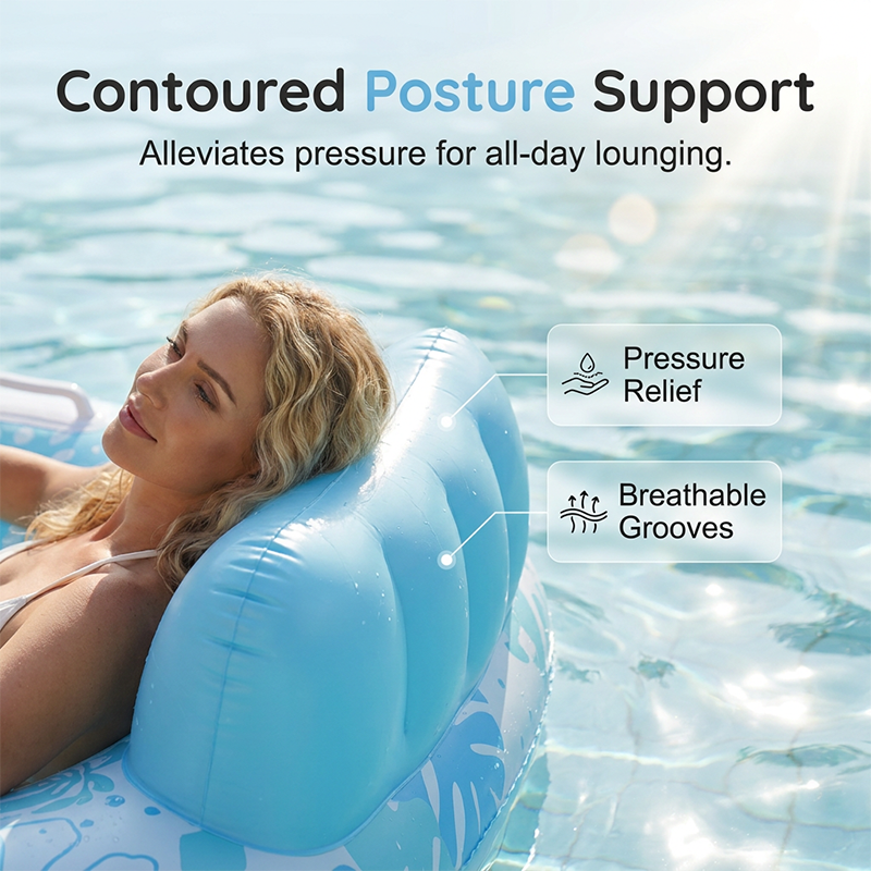 Inflatable Pool Float with Removable Sun Canopy