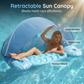 Inflatable Pool Float with Removable Sun Canopy