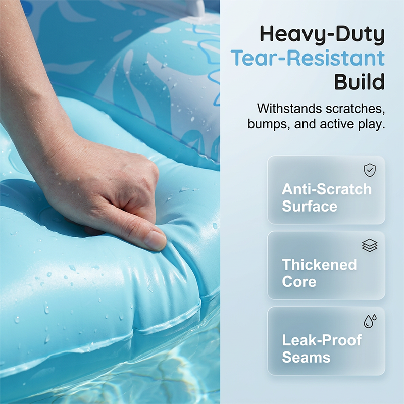 Inflatable Pool Float with Removable Sun Canopy