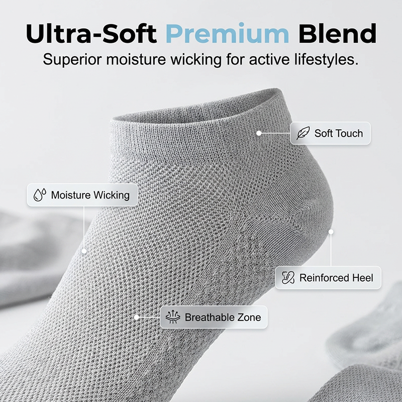 🔥Buy 1 get 1 free🔥  Men's Breathable Antibacterial Ankle Socks