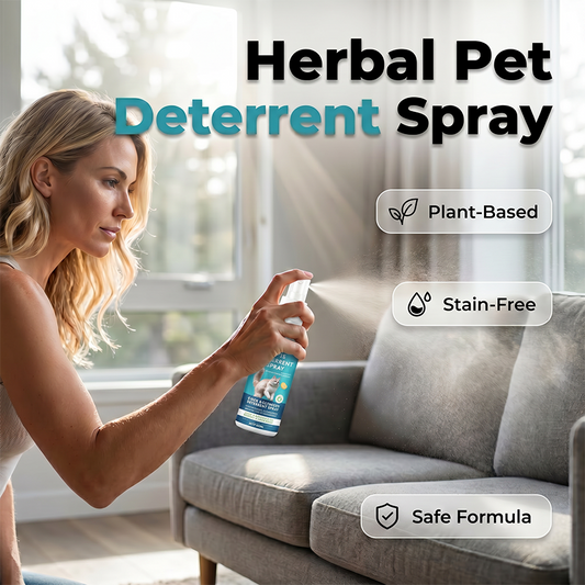 🥳2026 HOT SALE🥳💞50K+ SOLD!🌿🐱 50% OFF! Herbal Pet Deterrent Spray – Stops scratching, safe for cats & kittens. Protect sofas & plants. 🌸✨