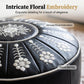 🥳2026 BESTSELLER🔥 Round Storage Ottoman – Intricate Floral Embroidery, Hidden Compartment – Comfortable Extra Seating – Premium Durable Material! 🛡️💨