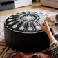🥳2026 BESTSELLER🔥 Round Storage Ottoman – Intricate Floral Embroidery, Hidden Compartment – Comfortable Extra Seating – Premium Durable Material! 🛡️💨
