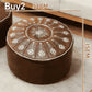 🥳2026 BESTSELLER🔥 Round Storage Ottoman – Intricate Floral Embroidery, Hidden Compartment – Comfortable Extra Seating – Premium Durable Material! 🛡️💨