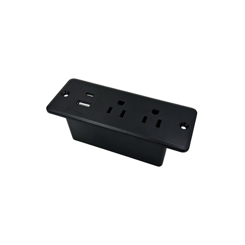 Modern Recessed Desktop Power Strip