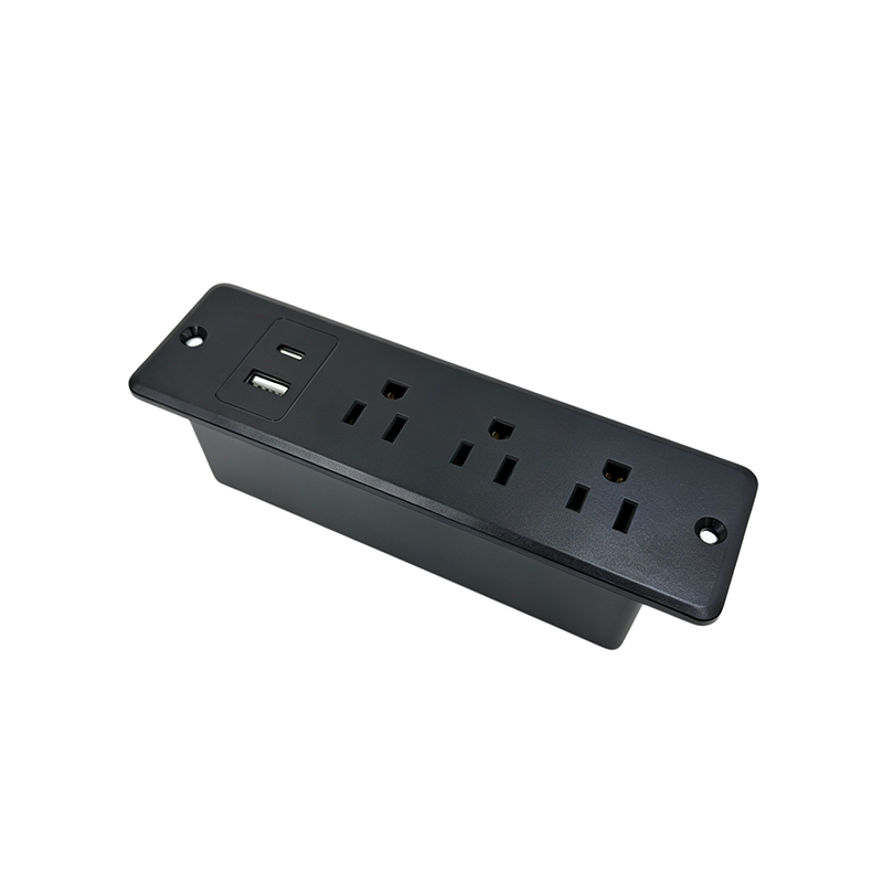 Modern Recessed Desktop Power Strip
