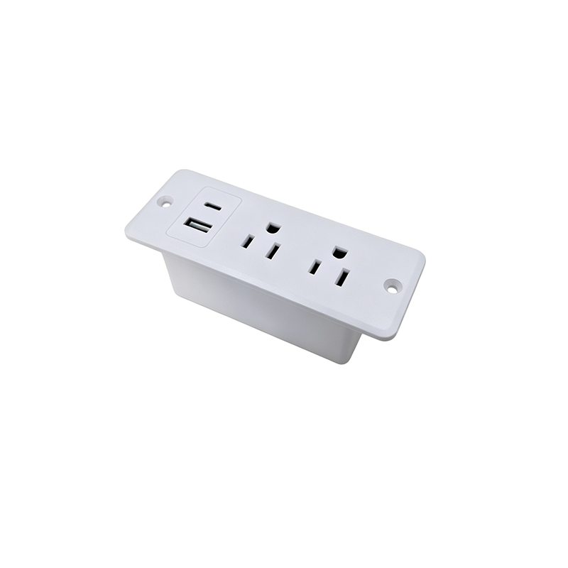 Modern Recessed Desktop Power Strip