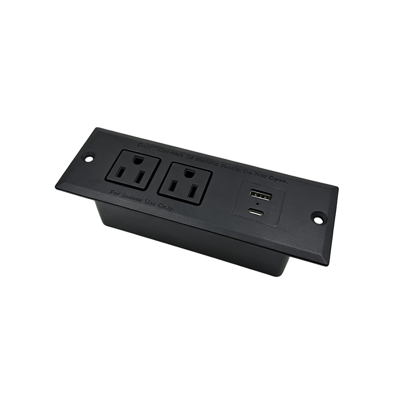 Modern Recessed Desktop Power Strip