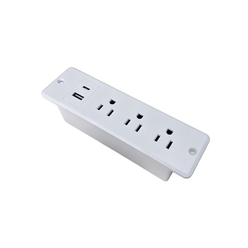 Modern Recessed Desktop Power Strip