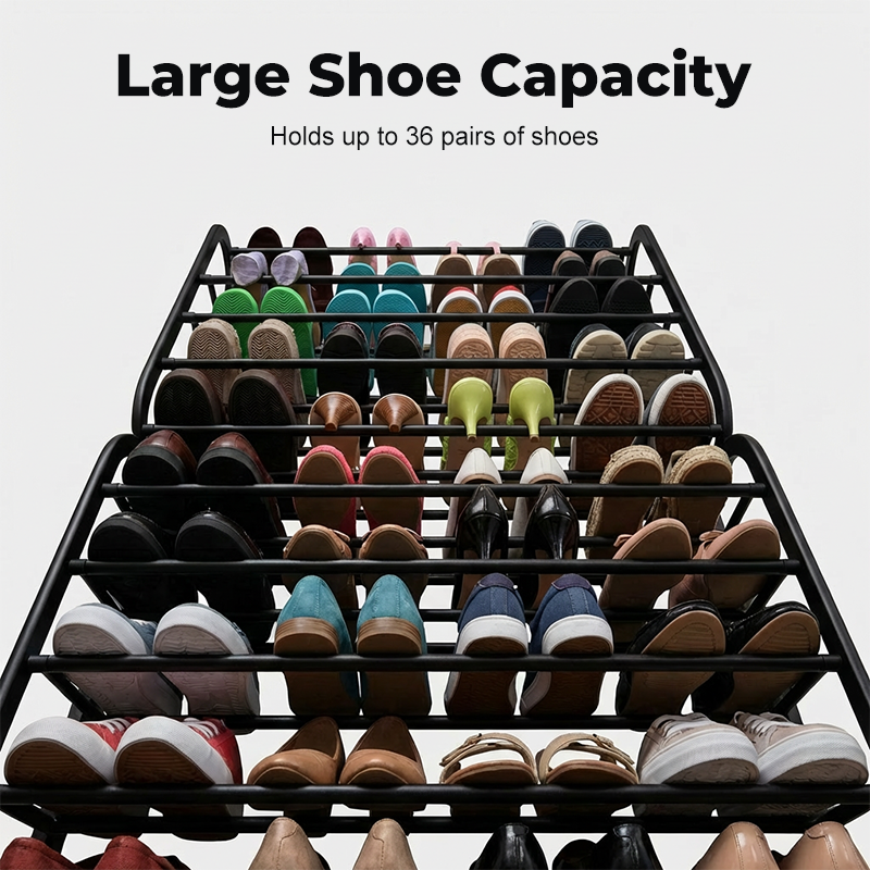 👟50% OFF NOW! 🏆 Over-the-Door Shoe Rack Organizer – 24 pockets & tool-free install – Fits standard doors, holds up to 24 pairs – perfect for entryway or closet 🚪✨
