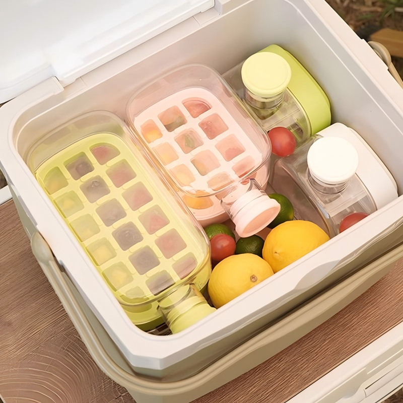 ❄️2-in-1 Ice Cube Maker Water Bottle Built-In Ice Tray, Food-Grade Silicone, Bpa-Free. Make Ice & Store Water In One Bottle – Ideal For Gym, Office & Travel! 🏋️‍♂️💼✈️