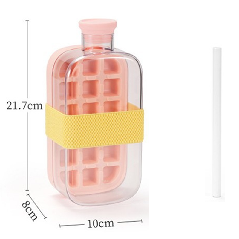 ❄️2-in-1 Ice Cube Maker Water Bottle Built-In Ice Tray, Food-Grade Silicone, Bpa-Free. Make Ice & Store Water In One Bottle – Ideal For Gym, Office & Travel! 🏋️‍♂️💼✈️