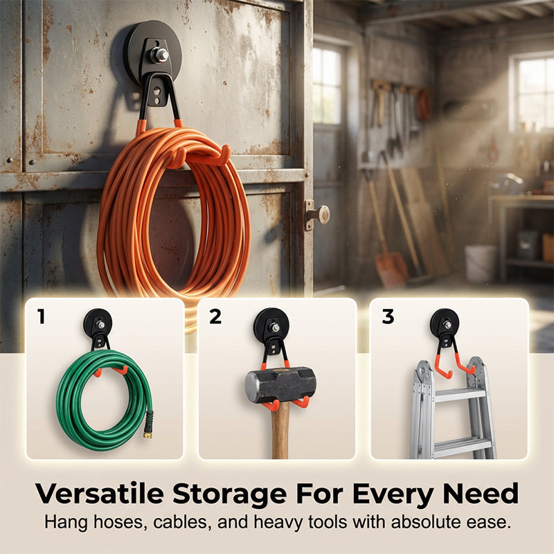 🦞⚡ Heavy-Duty Magnetic Double-Claw Hook – Secure Dual-Claw Grip, High Load Capacity, Ideal for Any Metal Surface (Fridge, Shelf, Cabinet) at Home or Garage 🧲💪☀️