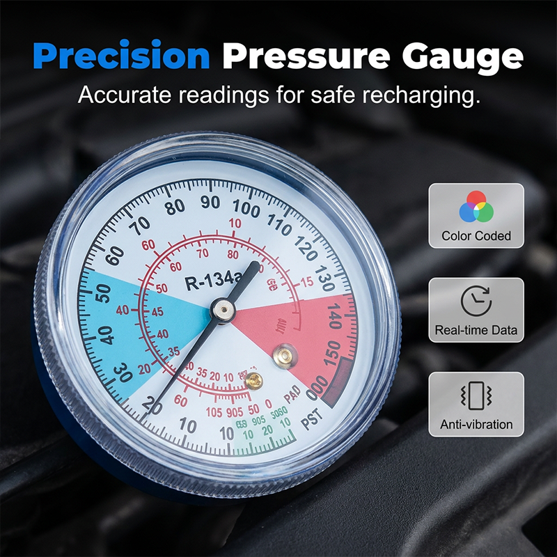 🔧 50% OFF NOW! ❄️ R134a AC Refrigerant Refill Hose with Gauge – Leak-proof, easy to read, and compatible with cars, trucks, or home AC units – safe DIY refilling 🚗