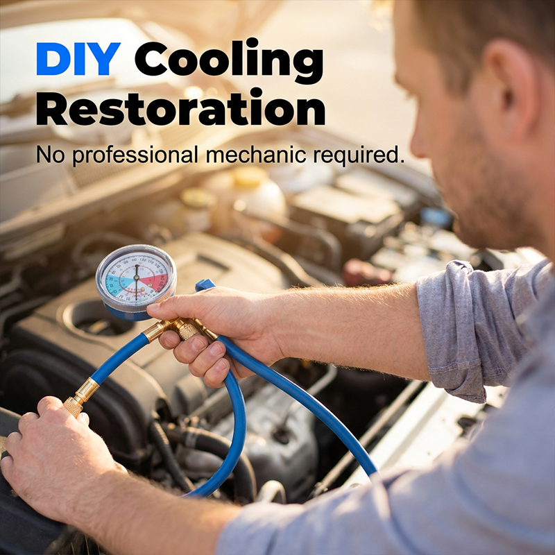 🔧 50% OFF NOW! ❄️ R134a AC Refrigerant Refill Hose with Gauge – Leak-proof, easy to read, and compatible with cars, trucks, or home AC units – safe DIY refilling 🚗