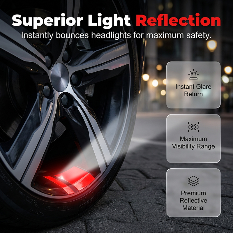 🥳2026 HOT SALE🥳💞50K+ SOLD!🚗✨ 50% OFF! Wheel Rim Reflective Stripes – Peel & stick, bright at night. Safer driving, instant style. 🛡️🌙