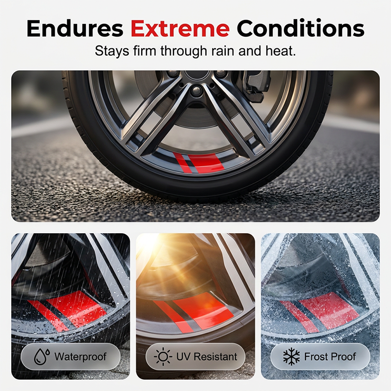 🥳2026 HOT SALE🥳💞50K+ SOLD!🚗✨ 50% OFF! Wheel Rim Reflective Stripes – Peel & stick, bright at night. Safer driving, instant style. 🛡️🌙