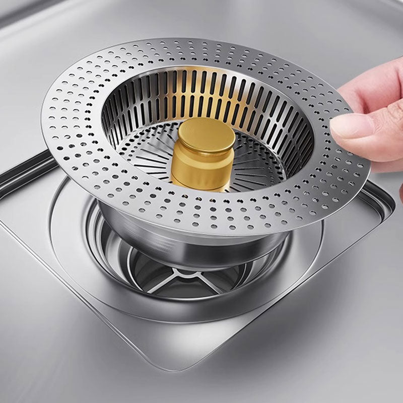 🔥New Hot Selling❤️‍🔥 Stainless Steel Sink Push-Button Drain Stopper