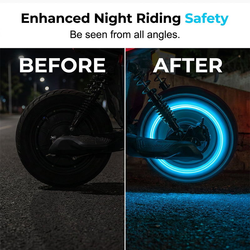 Wire-Free Motorcycle Valve Cap Light