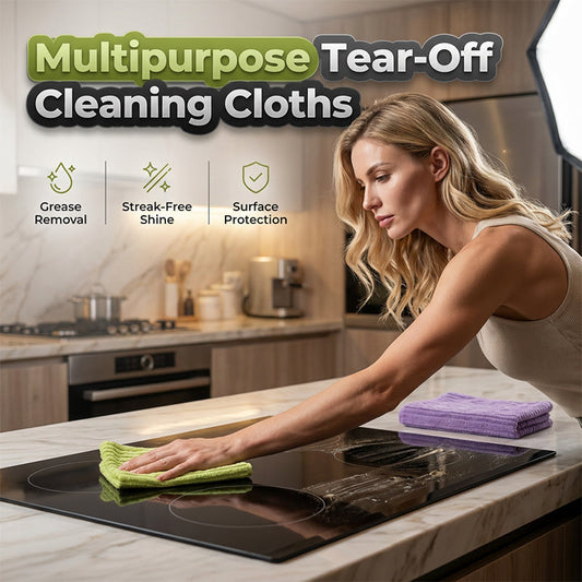 🥳2026 HOT SALE🥳💞50K+ SOLD!🧼✨ 50% OFF! Multipurpose Tear‑Off Cleaning Cloth Roll – Strong absorbent, pre‑cut sheets, reusable. No more messy rags – just tear, wipe & toss! 🧽💨