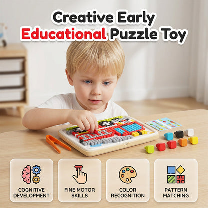 Creative Mushroom Finger Puzzle Pegboard Toy