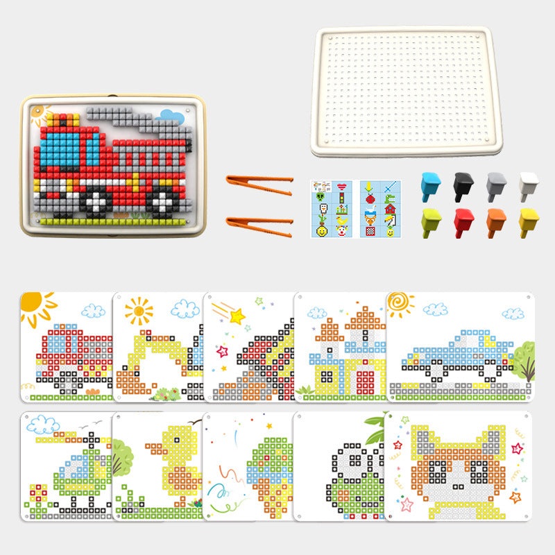 Creative Mushroom Finger Puzzle Pegboard Toy